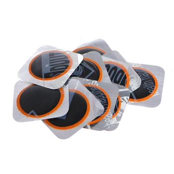 25mm 사이클링 자전거 자전거 수리 픽스 키트 플랫 고무 타이어 타이어 수리 패치 키트