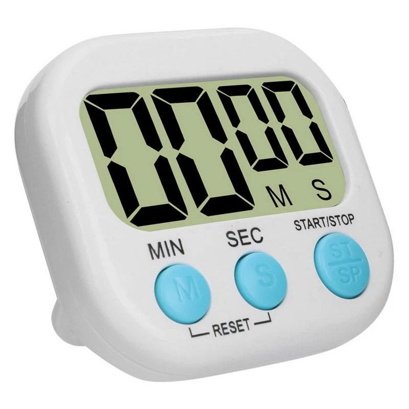 Temporizador de Cocina Digital, soporte magnético de respaldo, alarma de cuenta atrás, minilcd, alarma fuerte de dígitos grandes para cocinar, hornear, deportes, 1 ud.
