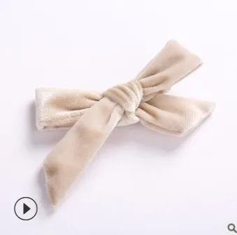 US $132.00 120pcslot DIY Simple Multi Plush Bowknot Hair Clips Pure Colore Soft Childen Hairpins Styling Tools Accessories HA681
