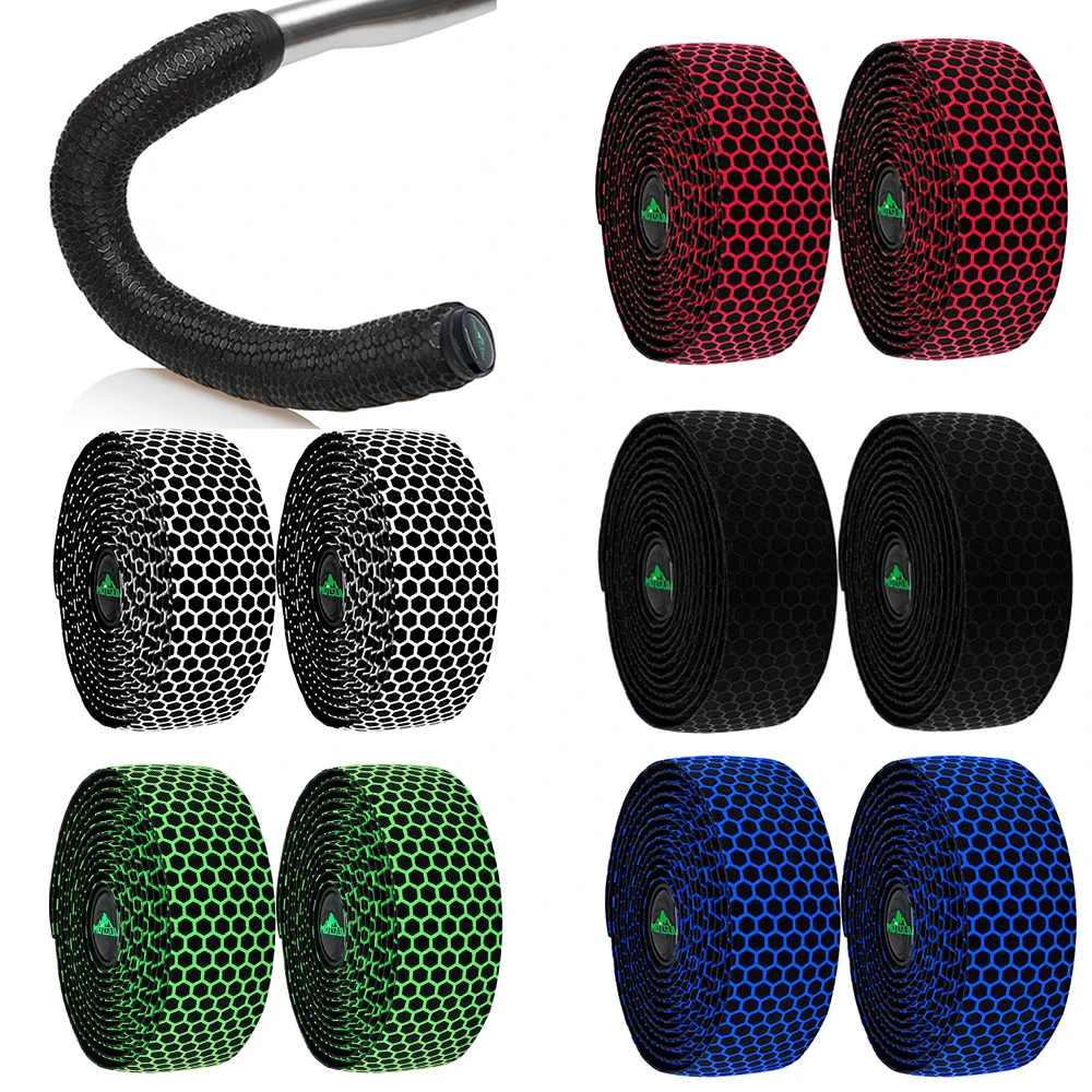 Motsuv Bike Handlebar Tape Road Bicycle Antislip Silica Gel Eva Shock Absorption Handle Bar