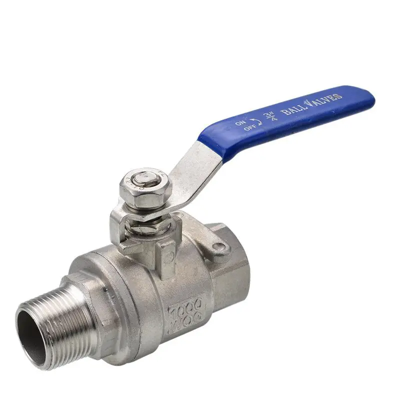 

1/2" BSP Male to Female Thread 2 Way 304 Stainless Steel DN15 2-pieces Ball Valve for Water Gas Oil Control