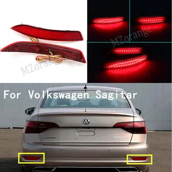 

MZORANGE 1 Pair Car LED Tail light Parking Warning Rear Bumper Reflector Lamp Light For Volkswagen Sagitar 2012-2015 Car styling