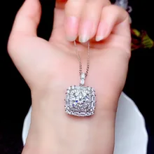 3ct moissanite Super schöne diamant halskette. 925 reinem silber ist beliebt, mit guter weißgrad