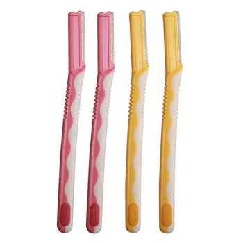 

12pcs Long Handle Eyebrow Trimmer Professional Eyebrow Razor Girl Makeup Cutting Cosmetic Tool Beauty Makeup Tools G0324