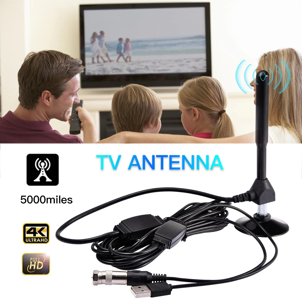 Автомобильная ТВ антенна цифровая четкая HDTV для помещений 5000 миль с усиленным 1080P