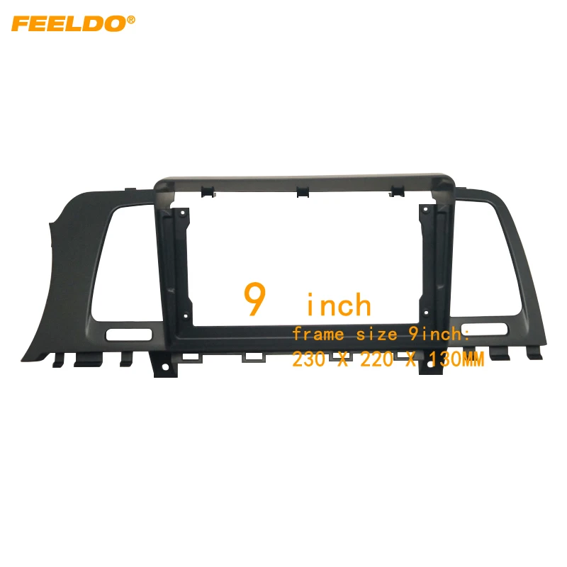 

FEELDO Car Audio 9" Big Screen DVD Fascia Frame Adapter For Nissan Murano 07-16 2Din Dash Installation Panel Frame Kit #HQ7205