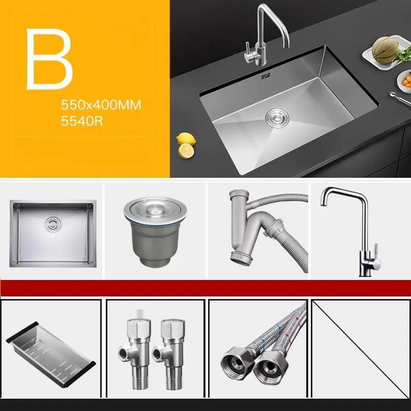 Встроенная Lavandino Banheiro Evier Acero Inox Portatil Lavello Cucina кухня Cuba Pia Cozinha Fregadero De Cocina раковина для мытья посуды - Цвет: Number 7