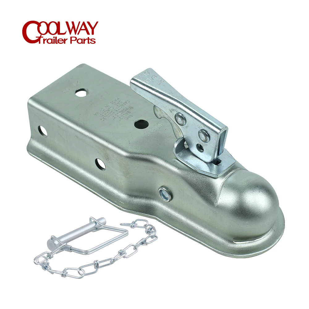 Caravan hitch cover d ring shackle hitch 2 X 3 Inch 5000 Lbs trailer coupler hitch ball coupling straight tongue RV parts camper caravan accessories