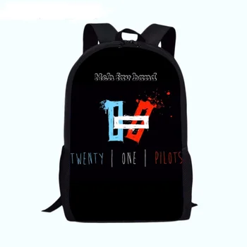 

Bookbag Twenty one Pilots Backpacks Orthopedic schoolbag Boys Girls Mochilas Large plecak notebook College bags