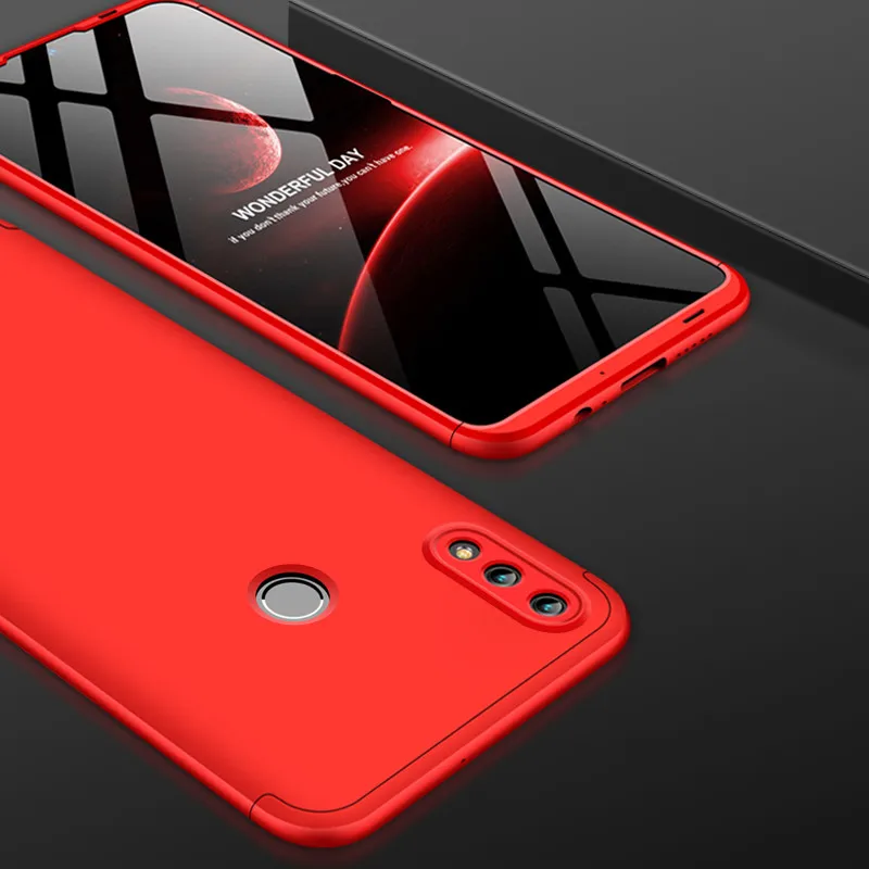 red cover Полный защитный стекло+ чехол huawei honor 10 lite 10i 10 i case 3 в 1 матовый Броня задняя чехлы на honor 10 case телефона honor 10lite case хуавей хонор 10 лайт хонор 10i хонор 10 i чехол хонор 10 чехол 10лайт - Цвет: red cover