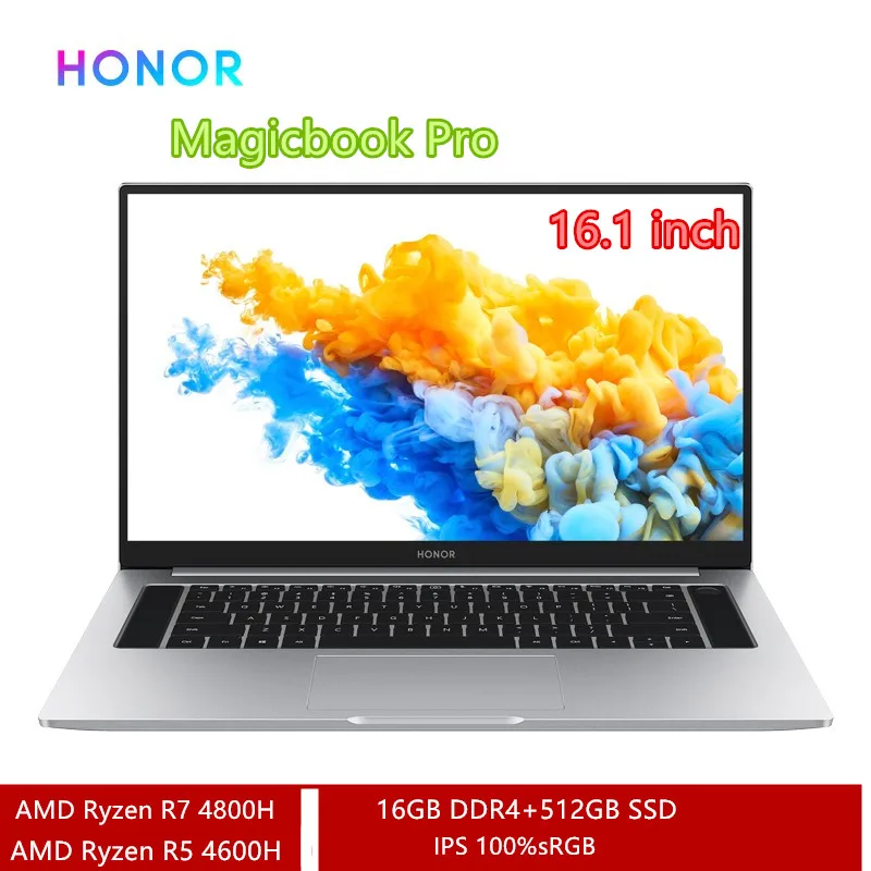Ультрабук Honor MagicBook Pro 16 дюймов IPS AMD Ryzen 5/7 4600H/4800H ГБ 512 SSD Radeon Vega 8 Windows 10|Ноутбуки| |
