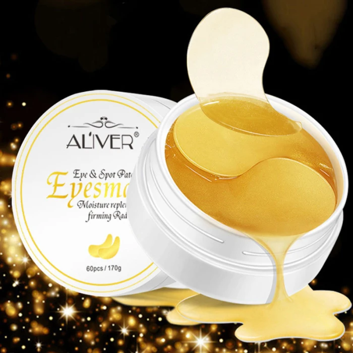 Hot sale 60Pcs 24K Gold Collagen Eye Mask Ageless Hydrogel Eye Patches Dark Circles Moisturizing Masks