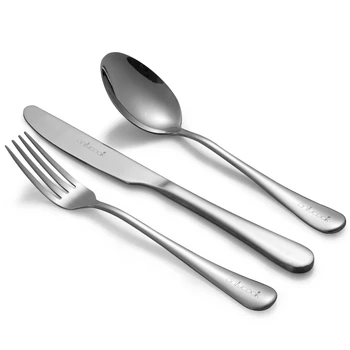 

Nordic Dinnerware Knife Fork Spoon Travel Set Stainless Steel Cutlery Set Steak 3piece Set Knife European Western Tableware 5CD4