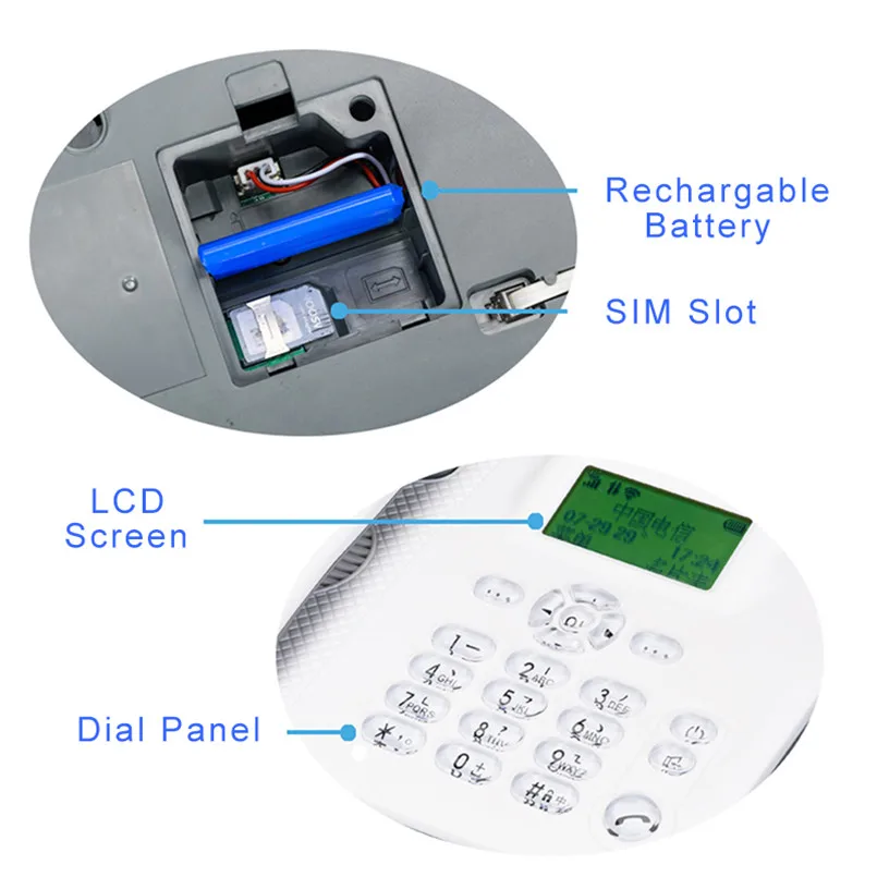 TIANJIE беспроводной GSM поддержка sim-карты стационарный телефон беспроводной телефон для дома/офиса/компании