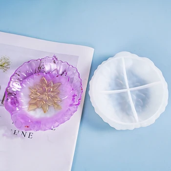 

DIY Crystal Epoxy Mold Leaf Disc Petal Creative Storage Decoration Silicone Mold