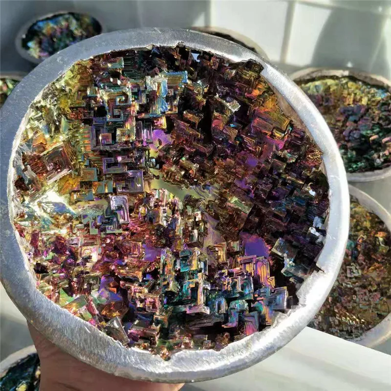 1 шт. 160 мм-180 мм Радужный цвет необработанный натуральный кристалл висмута минеральные необработанные металлические рудные кристаллы для 7 Чакр Исцеляющие декоративные