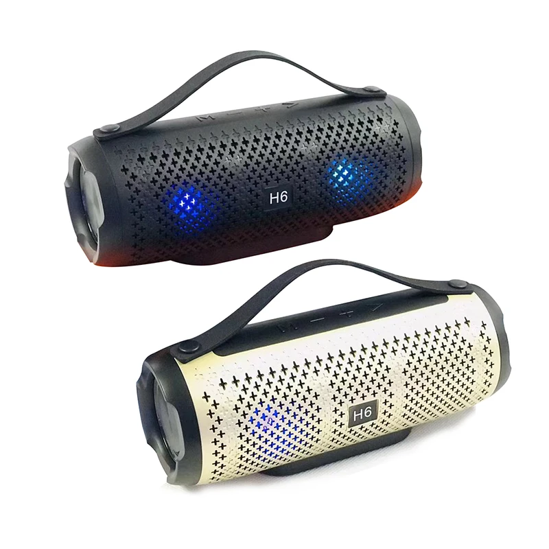Портативный Bluetooth динамик светодиодный Bluetooth Колонка Беспроводная портативная звуковая коробка аудио двойной динамик стерео сабвуфер радио