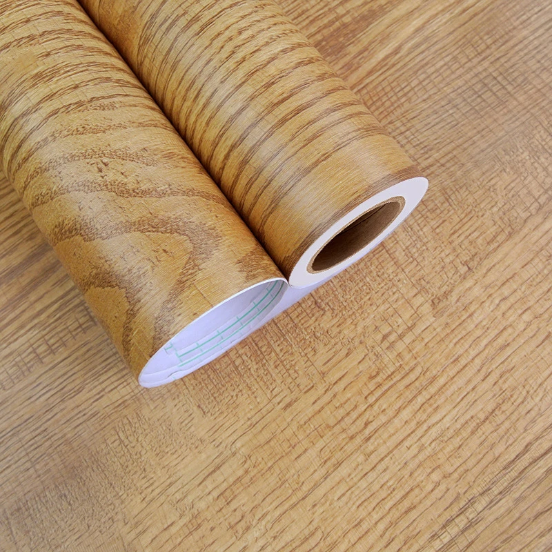 Wood Grain Selfadhesive 3D Wallpaper Waterproof Vinyl Kitchen Wardrobe