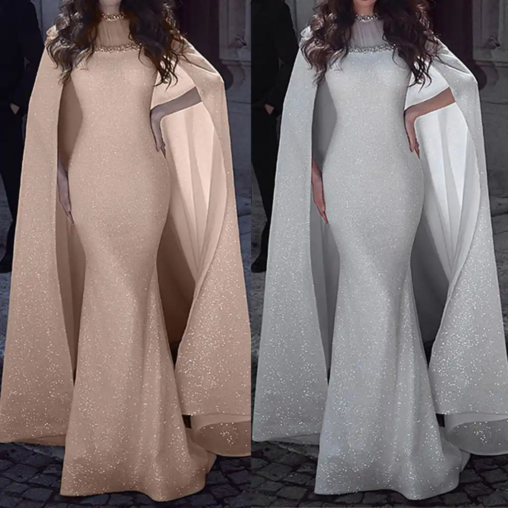 silver shawl with sleeves