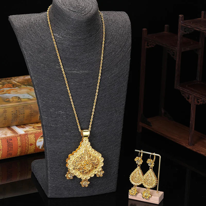 Gold Pendant Set Necklace Pendants For Jewelry Making Antique Gold