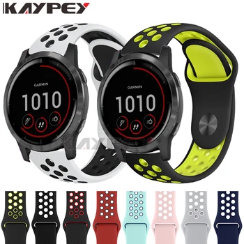 

22mm Colorful Soft Silicone Strap For Garmin Vivoactive 4 Smart Watch Band Replaceable Wriststrap For Garmin Active Bands Correa