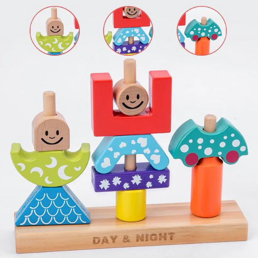 Kids Puzzle Toy Multi functional Building Blocks Scenario Game The New Sun and Moon Day and 2