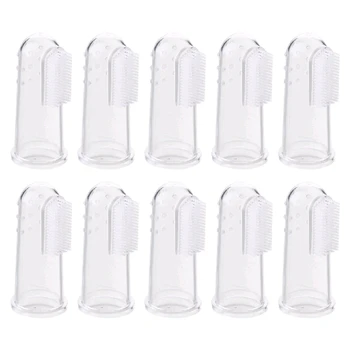 

10PCS Silicon Children's Toothbrush Finger Baby Toothbrush Deciduous Tooth Brush for Infant Soft Teeth Clear Baby Brush