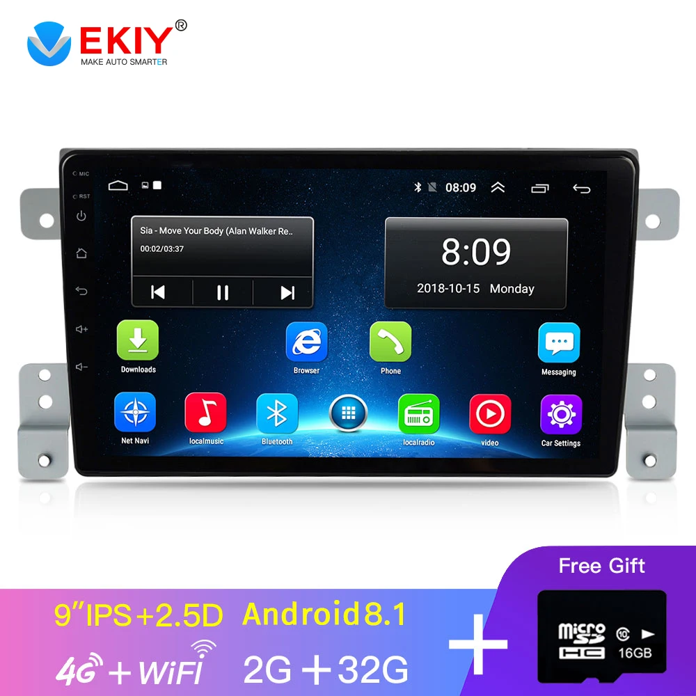 EKIY 9\ 2.5D IPS Android 8.1 Car Radio For SUZUKI GRAND VITARA 2005-2015 Radio Audio Car GPS Multimedia Player 2DIN Dvd Player EKIY 9\ 2.5D IPS Android 8.1 Car Radio For SUZUKI GRAND VITARA 2005-2015 Radio Audio Car GPS Multimedia Player 2DIN Dvd Player