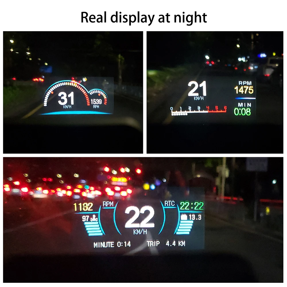 C1 HD lcd цветной экран Автомобильный HUD Дисплей OBD2 gps дисплей на голову Авто скорость проектор скорость метр Авто детектор 5