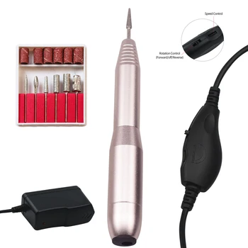 

Portable 25000RPM Nail Drill Machine With FWO/REV Rotation Manicure Pedicure Kit Professional Electric Manicure Nail Equipment