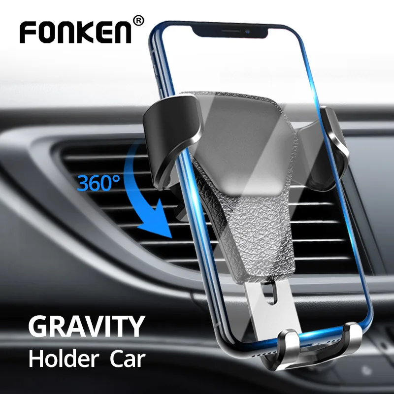 

FONKEN Gravity Car Phone Holder Air Vent Auto Gravity Fixation Mobile Phone Car Holder Stand for iPhone 11 for Samsung a50 a70