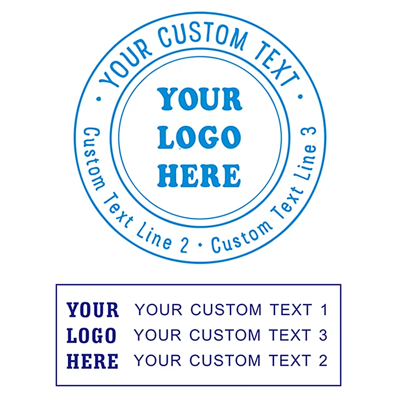 Custom Logo Stamp Blank Ink Pad Self Inking Stamper Rubber Personalized