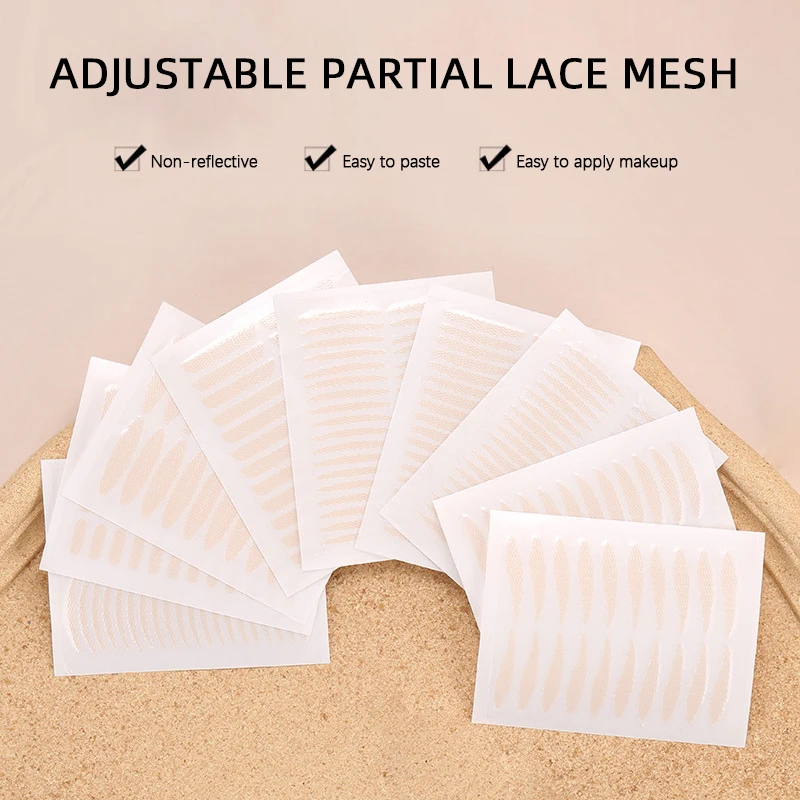 Lace Double Eyelid Stickers Beauty Fine-tuning And Magnification Invisible Eyelid Stickers Eye Makeup 1/3/5/6/7 Sheets double fold eyelid tape