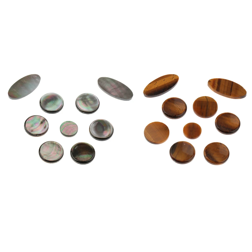 

9 Pcs of Set Stone Saxophone Repairing Part Finger Buttons for Musical Instrument