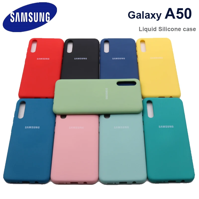 Samsung A50 Case galaxy a 50 2019 A505 A50S A30S Liquid Silicone case Silky Soft Touch Protective Back Cover Anti knock