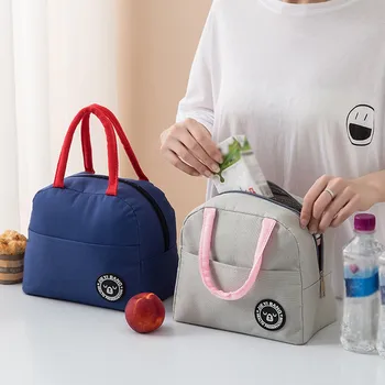 

Waterproof Lunch Bag Women Men Outdoor Food Insulation Thermal Handbag Picnic Dinner Juice Cooler Bento Box Large Capacity