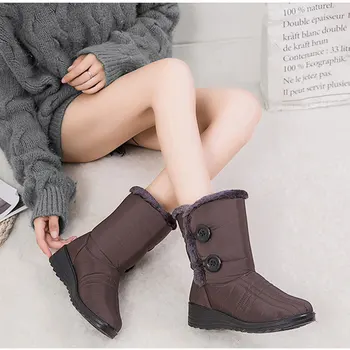

1 Pair Women Lady Snow Boots Shoes Warm Anti-slip Waterproof for Winter Outdoor FK88