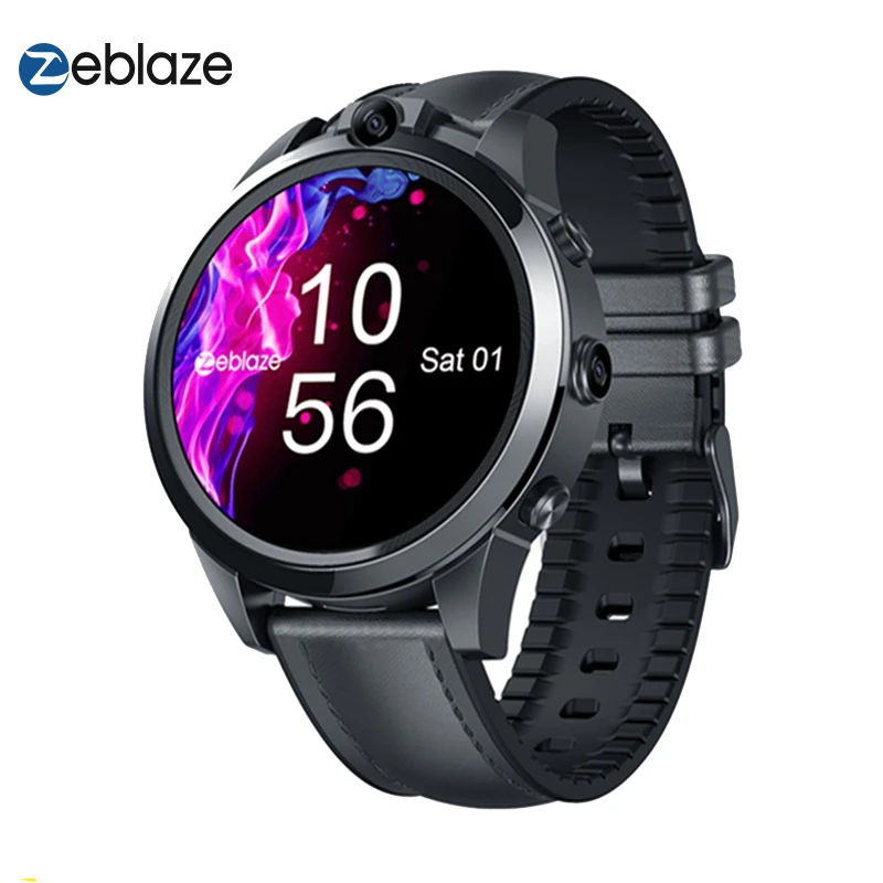 Zeblaze часы THOR 5 PRO с керамическим ободком, 3 ГБ+ 32 ГБ, 800 мАч, gps часы, подарок, кожаные ремни, две камеры, 4G, Смарт-часы