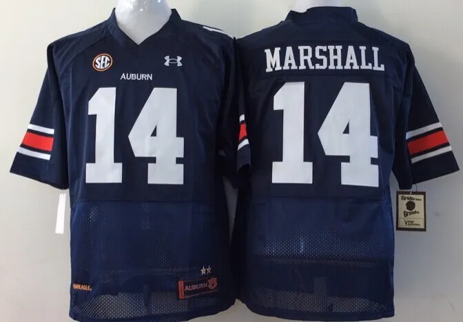 Stitiched, Auburn Tigers, Bo Jackson, Cameron Newton, Nick Marshall, DYER, Pat Sullivan, Lutzenkirchen Jersey - Цвет: Синий