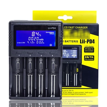

Durable Lii-PD4 Battery Charger Smart LCD Display 3.7V Charger for 18650 21700 26650 Ni-MH Battery Charging Accessories