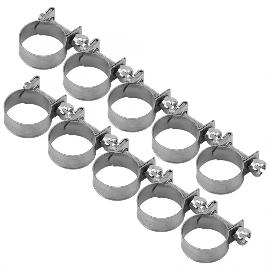 10 шт./компл. мини хомут из нержавеющей стали для топливной линии зажим шланга