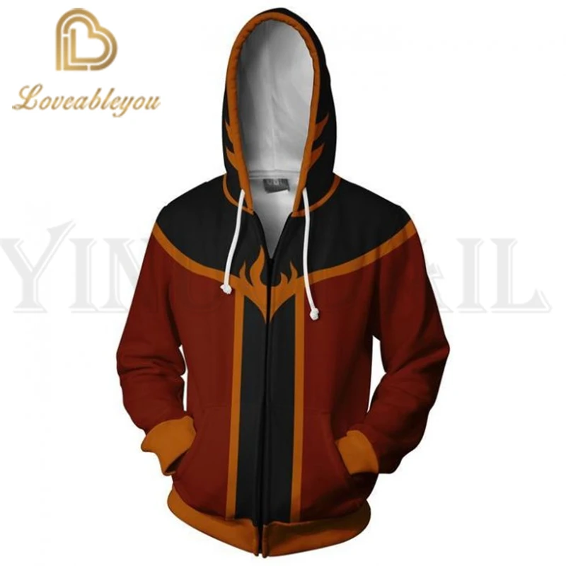 Уличная одежда для мужчин и женщин, толстовки на молнии, Аватар, Airbender, 3d принт, куртка с капюшоном для мальчиков, Harajuku, Толстовка для косплея