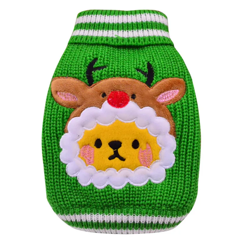 Green Pet Рождественская одежда для собаки костюмы щенок кошка вязаный кардиган одежда 9,11 - Цвет: Green