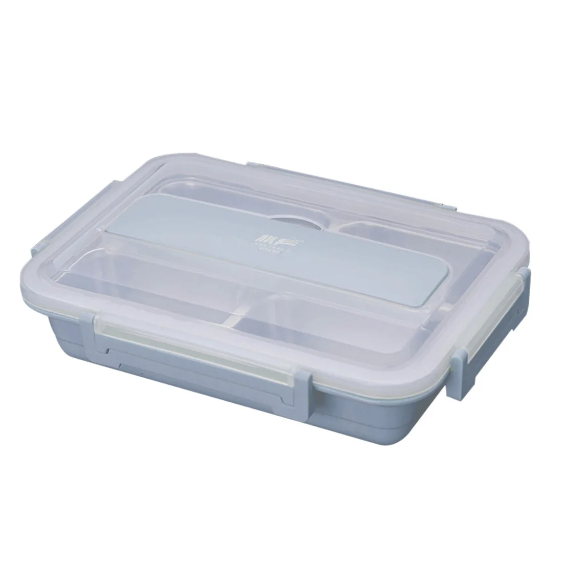 1200 мл 4 отсека из нержавеющей стали изолированный Ланч-бокс разделительная тарелка с отсеком для еды Ланч-бокс с крышкой и столовыми приборами - Цвет: 1