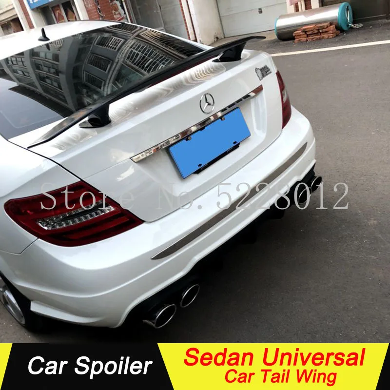 Седан универсальный спойлер для Mercedes W204 C180 C200 2009 2013 ABS красиво декорированный