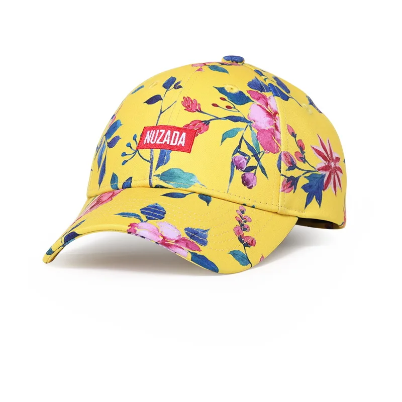 Новинка, бейсболка Snapback, кепки с цветочным принтом для женщин, уличная одежда, Регулируемая Кепка для мужчин, модные желтые шапки
