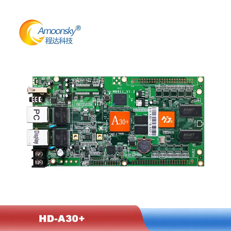 Прямая поставка с фабрики HD A30 + huidu rgb led Плата управления для полноцветных узких
