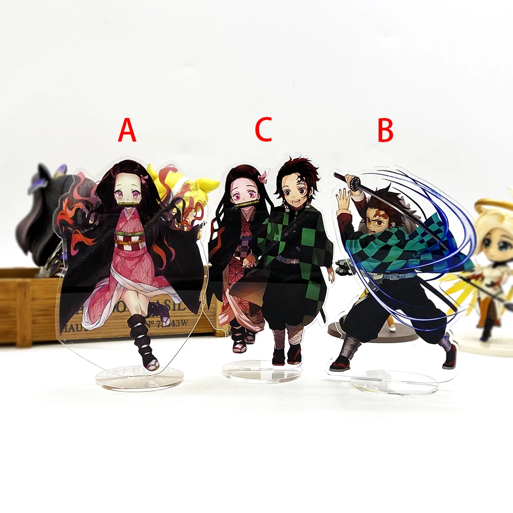 Демон убийца Kimetsu без Yaiba Tanjirou Nezuko 3 стилей ВЧ-фигурка на акриловой подставке