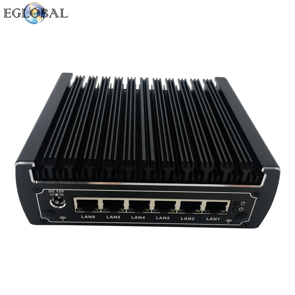 6 Lan Мини ПК Core i3 7100U i5 7200U сетевой сервер Barebone Мини компьютер 1 RJ45 COM 1 DHMI маршрутизатор брандмауэра