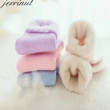 Зимние теплые носки женские теплые шерстяные носки пушистые кашемировые зимние хлопковые носки Белый Черный махровый носок для сна Jerrinut 1 пара